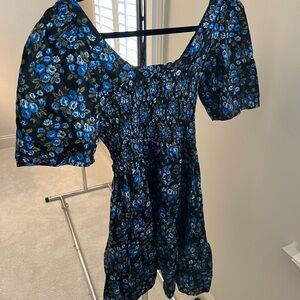 GAP Black and Blue Floral Dress